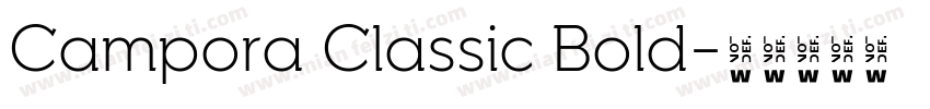 Campora Classic Bold字体转换